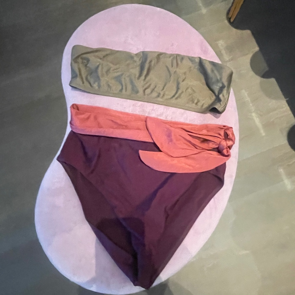 ZIMMERMANN VIOLET COLOUR BLOCK BIKINI with STRAPS (Bottom Included)